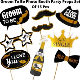 party decorz Groom To Be Photo Booth Props Set Of 15 pcs For Bachelorette Photo Booth Board image 3