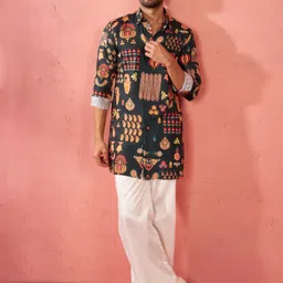 Men Viscose Rayon Kurta Pant Set-image-5