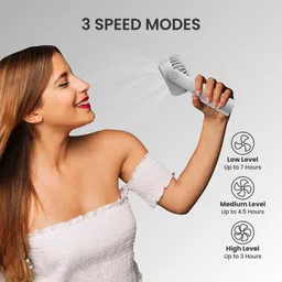 Portronics Toofan Mini Portable Pocket with 3 Speed Modes, Magnetic Base for Stability Rechargeable Fan image 2