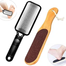 siydha Foot Scrubber Lifelong Kit For Dead Skin And Callus Remover {Steel + Wooden}-picture-24