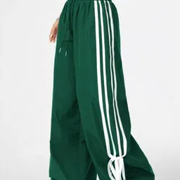 hr fashion Women Striped Dark Green Track Pants-picture-42