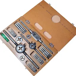 luxuro Complete Tap And Die Set 6 mm to 12 mm|Complete Tap and round die box Double Sided Socket Wrench image 4