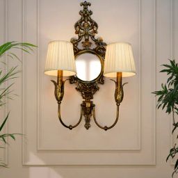 fos lighting Gold Aluminiumand Fabric Wall Scones Uplight 6.6 Kg-picture-31