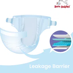 born babies Baby Tape Diaper Three Layer Leakage Protection High Absorb - New Born image 4