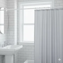 fitxcel White Curtain Rods Metal image 5