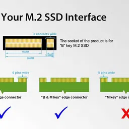 microware M.2 NGFF SSD B Key to 2.5" SATA Converter Adapter Card Enclosure 2280 2260 2242 2.5 inch (NGFF) SSD to SATA III Hard Drive Enclosure image 3