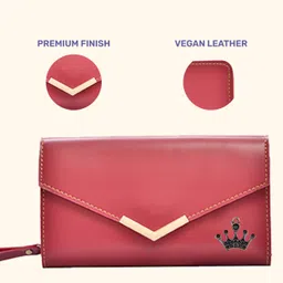 vorak ahimsa Casual, Formal, Party Red Clutch-picture-23