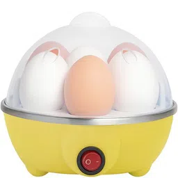 ziggy Compact Yellow Electric Egg Boiler with Transparent Dome Lid – 7 Egg Capacity Compact Yellow Electric Egg Boiler with Transparent Dome Lid – 7 Egg Capacity Egg Cooker image 1