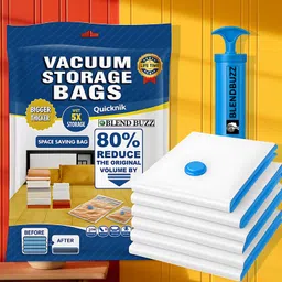 blend buzz Reusable Space Saver Vacuum 241 Storage Bags With Hand Pump Travel Storage Vacuum Bags-picture-11