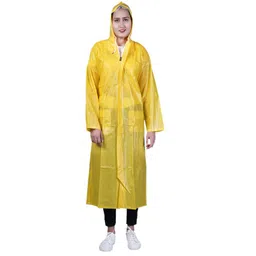 ketkar Women's Solid Rain Coat/Overcoat with Hoods and Side Pockets, 100% Waterproof Raincoat image 1