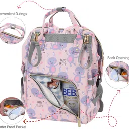 1st step Smart, Multi-Functional Waterproof Handbag with Shoulder Strap for Mother Travel Backpack Diaper Bag image 3