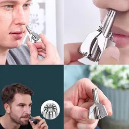 GEEO Manual Nose Ear Hair Trimmer Portable Stainless Steel Trimmer 10 min Runtime 1 Length Settings image 4