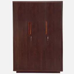 durian Bolton Engineered Wood 3 Door Wardrobe With Drawer and Locker In Brown Finish image 4