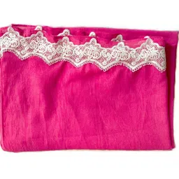 verse Printed Chiffon Women Pink Stole image 2