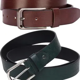 jungler Men Evening, Party, Formal, Casual Brown, Green Genuine Leather Belt-picture-10