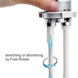 allinhub pusher road with push button of one piece wc dual flush fitting Flush Tank Lever image 3