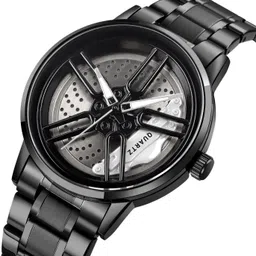 empero 3D Rotating Spinning Watch Quartz Men Rim Car Wheel Watches Analog Watch - For Men Wheel Watch image 4