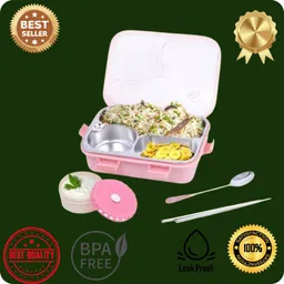 evara international Tiffin Box With Soup Bowl,Spoon,Fork 1 Lunch Box _P103 3 Containers Lunch Box-picture-16