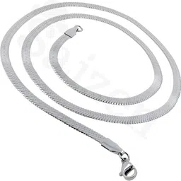 saizen Silver plated Stainless Steel Snake Chain For Men And Boys Silver Plated Stainless Steel Chain image 5