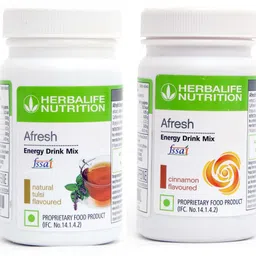 herbalife Afresh Energy Drinks Mix Tulsi + Cinnamon Flavour (1+1 ) Energy Drink-picture-27