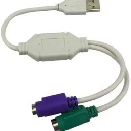 InfiDeals KVM Cable 1 m USB 2.0 To PS2 Keyboard Mouse Cable Converter Connector -1 m KVM Cable (Compatible with Keyboard, Mouse, White) image 4