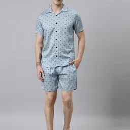 trundz Men Night Suit Set Grey Printed image 5