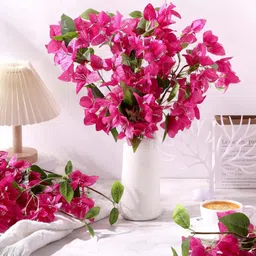 1 Pcs Artificial Bougainvillea Glabra Fake Plant Flowers For Home Decorations Pink Bougainvillea Artificial Flower-image-27