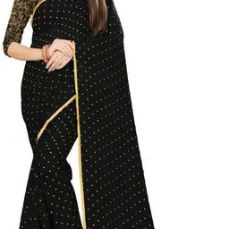 hasti fashion Self Design Bollywood Chiffon Saree-picture-13