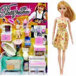 ananya creations PRIMEFAIR Pretty Home Baby Play Doll Sets with Small House 20 Accessories,-picture-10
