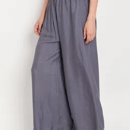 go gazab Women Regular Fit Grey Viscose Rayon Trousers image 3