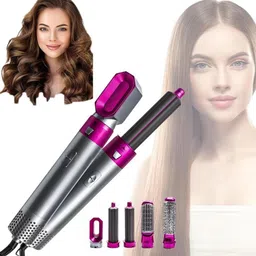 BazaarNest New Curling Iron Hot Air Brush, 5 in 1 Hair Dryer hot air Brush Styler Electric Hair Styler-image-76
