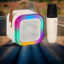 HRK G31_K12Wireless karaoke mic speaker with Bluetooth compatibility and RGB lights 10 W Bluetooth Home Audio Speaker-picture-27