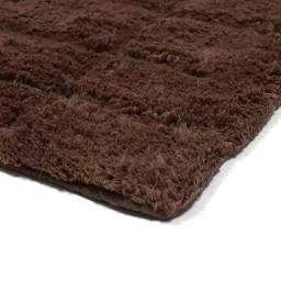 maspar Brown Solid Cotton 16x24 Inches Anti Skid Bath Mat image 4