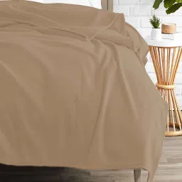the home talk Taupe Polyester Solid 140 GSM Single Polar Blanket image 1