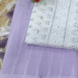 prkz fashion Dyed Manipuri Viscose Rayon Saree image 3