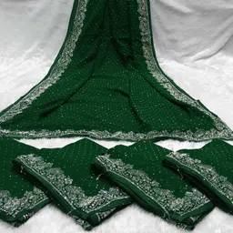 sudev fashion Self Design Daily Wear Georgette Saree image 3