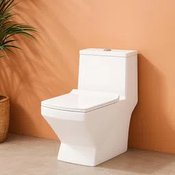 kriss kross Western Floor Mounted One-Piece Water Closet Ceramic Western Commode for Toilet with Soft Close Seat Cover For Lavatory S-Trap Outlet Is From Floor Western Commode-picture-25