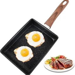 venja Square Tamagoyaki Pan | 7×5 in Non-Stick Egg Roll Skillet with Wooden Handle Fry Pan 12 cm diameter 200 L capacity-picture-18