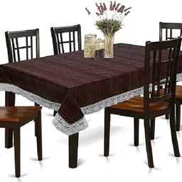 Polyester 6 Seater Floral Table Cover-image-28