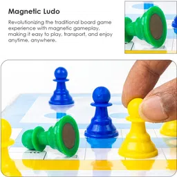 synlark Foldable Magnetic Ludo Board game, Ludo Game 4 Players Travel Game Kids & Adults Board Game Accessories image 3