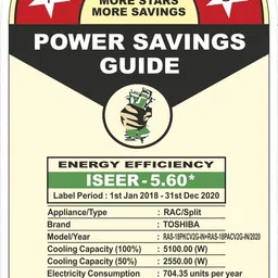 toshiba 1.5 Ton 5 Star Split Inverter AC- White image 3