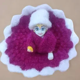 a & s ventures 8 PCS Multicolor Woolen Dress & Cap Set for Laddu Gopal Size 0 Dress image 5