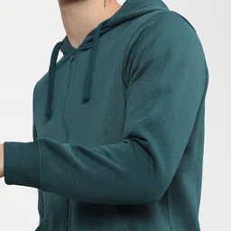 highlander Men Full Sleeve Solid Hooded Sweatshirt image 4