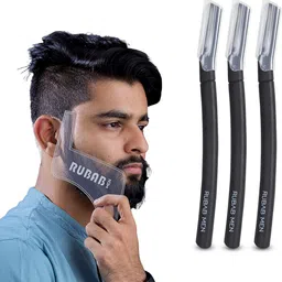 rubab men Beard Shaper & Reusable 03 Face Razor for Men| Easy-to-Use Beard Styling Tool, Men-picture-20