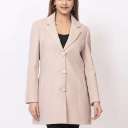 twenty me Acrylic blend Self Design Coat For Women image 1