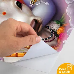 walldaddy 100 cm Wallpaper For Walls Krishna with Cow Wall Stickers For Bedroom Wall Posters Big Self Adhesive Sticker image 5