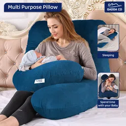 gadda co U Shape Full Body Support Maternity Pillow For Pregnant Women Microfibre Solid Pregnancy Pillow Pack of 1 image 3