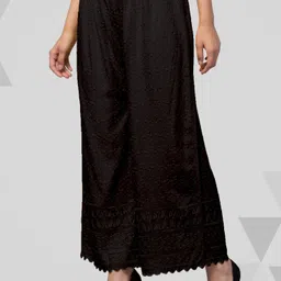 fambee Women Relaxed Black Viscose Rayon Trousers image 3