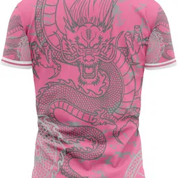 ilyk Men Self Design Polo Neck Linen Blend Pink T-Shirt image 2