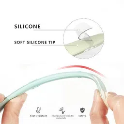 badal kidz 100% BPA Free Baby Self Feeding Spoon Set | Silicone Soft Baby Spoons- Silicone image 2